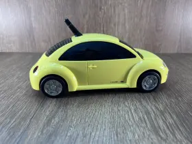 Bh4107 Spencers Yellow Volkswagen Beetle Am / Fm Radio Works