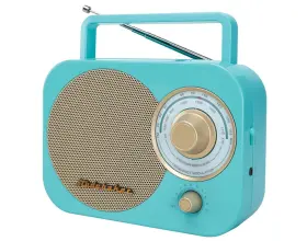 Sb2000tq Studebaker Sb2000 Retro Classic Portable Am/fm Radio With Aux Input - Turquoise