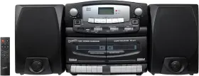 Supersonic 639131221260 Black Edition Vintage Bluetooth Stereo System Home Music Audio