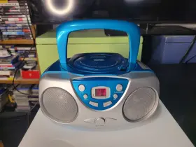 Srcd43m Sylvania Portable Cd Radio Boombox Metallic Blue