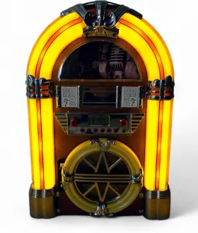 Rjb-2 Takashi Jukebox Am/fm Radio Cd Vtg Tabletop See Video Works Or For Parts Read Retro