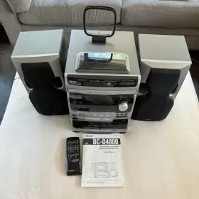 Dc-d4800 Teac Digital Compact Hi-fi System Duel Cassette Radio 3 Disc Cp Player