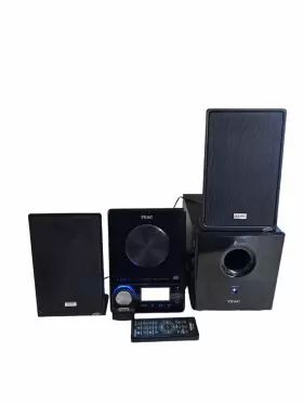 Mc-dx90i Teac Micro Hi-fi System Stereo Subwoofer Speakers With Remote Tested