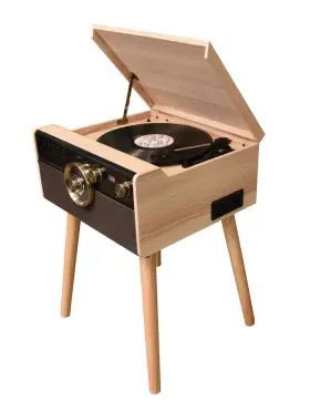 Techplay 352937870424 Retro All-in-one Bluetooth Stereo Built-in Speakers Cyclops Cappuccino