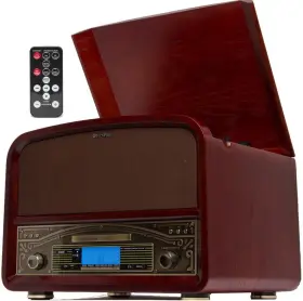 Tcp9560 Techplay Retro Record Player Stereo System Bluetooth Cd Cherry Refurb #2