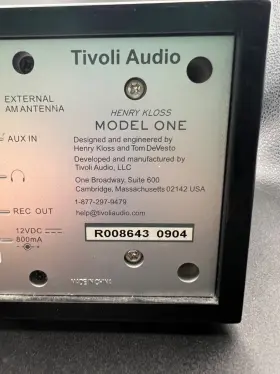 M1-apiano Tivoli Audio Model One Am/fm Aux In Radio - Premium Finish Piano Black With Box #3