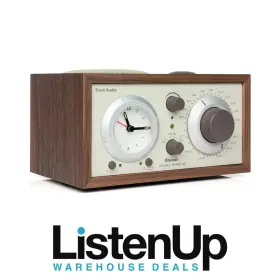 M3usbtcla Tivoli Audio M3usbtcla/waln Model Three Bt Am/fm Bluetooth Clock Radio With Usb Charging - Walnut