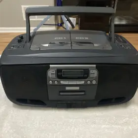 Cd217 Venturer Twin Compact Disc Stereo Boombox With Cassette And Am/fm Model