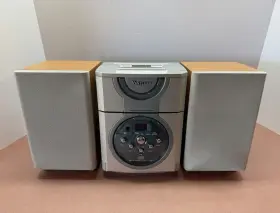 Venturer Cd6602w Vintage Micro Stereo System Cd Cassette Am/fm With 2 Speakers