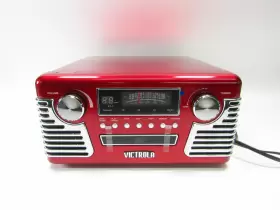 V50-200-red-sdf Victrola Bluetooth Stereo Turntable / Cd Player