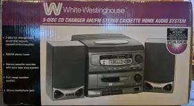Wmc-13102cd White Westinghouse 3 Disc Cd Changer Fm/am Cass Home Audio System Full Function