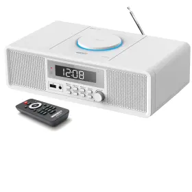Wtb-779us Wiscent Home Stereo System Clock Radio Cd Player 20w Rms Sound With Bluetoot