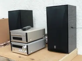 Cdx-e100cd Yamaha Hi-fi Mini Stereo System Rx-e100 Receiver Cdx-e100 Cd Player Speakers Sub #3