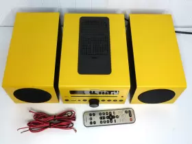 Mcr-042 Yamaha Mcr-040 Micro Component System With Remote Ipod - Tested And Working Yellow #2