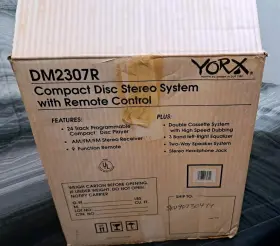 Dm2307r York Compact Disc Stereo System With Remote Control Nob Very Rare #2