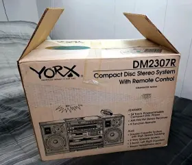 Dm2307r York Compact Disc Stereo System With Remote Control Nob Very Rare #3