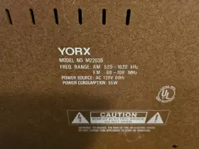 M2203b Yorx Vintage Audio Compact Stereo Sound System Model Dual Cassette #3