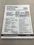Emerson AS2675 Original Service Manual Free Shipping. Fixed Price $12.00.