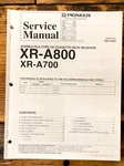 Pioneer XR-A800 XR-A700 Receiver Service Manual *original*. Fixed Price $14.97.