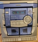 Aiwa NSX-AJ100 Super T-bass 3-CD Changer Am/fm Dual Cassette Stereo Blue. Fixed Price $64.99.