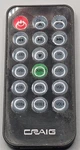 Craig CHT923RC Genuine Oem Original Remote Control Black Tested. Fixed Price $24.99.