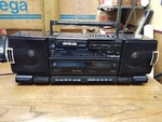 Vtg Yorx # P1300 Dynamic Sound Triple Cassette Portable Stereo System Boom Box. Fixed Price $79.95.