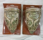 Stratford Home Curtain Rod Wall Corbels Shelf Brackets Ornate Tuscan Set Green. Fixed Price $21.57.
