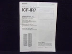 Sony Alarm Clock Radio, ICF-IR7, Instruction Manual. #K-443-04. Fixed Price $17.48.