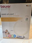 Beurer WL75 Wake-up Light Alarm Clock White Digital Fm Bluetooth Modern Round. Fixed Price $23.99.
