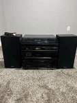 Magnavox Stereo Turntable & Dual Cassette W/speakers! -AS9406- Tested/works! Vtg. Fixed Price $199.99.