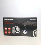 Magnavox 3-PIECE Cd Shelf Speaker System Bluetooth Fm Radio Usb Aux With Remote. Fixed Price $76.00.