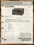 Sony TA-H500 Amplifier Service Manual *original*. Fixed Price $14.97.