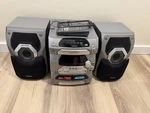 Panasonic SA-AK27 Stereo System With 5 Disc Cd And Dual Cassette Remote Read. Fixed Price $119.95.