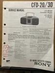 Original Service Manual For Sony Cfd Model Radios Boomboxes Select One. Fixed Price $12.98.