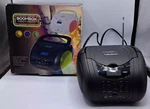 Lauson Cd Boombox Portable Audio System Fm Radio MP3 Aux Usb Party Lights. Fixed Price $29.99.