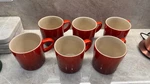 Le Creuset London 350ML Mugs, Of 6, Color Cerise (red). Fixed Price $39.99.