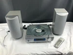 Sharper Image Digital Bookshelf Stereo 2.0 Am/fm Cd System W/ Remote. Fixed Price $84.96.