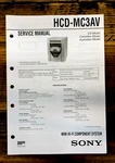 Sony HCD-MC3AV Stereo Service Manual *original*. Fixed Price $14.97.