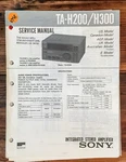 Sony TA-H200 TA-H300 Amplifier Service Manual *original*. Fixed Price $14.97.