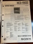 Sony HCD-RXD2 HCDRXD2 Service Manual From The Usa **original**. Fixed Price $15.89.