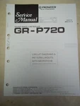 Pioneer Service Manual GR-P720 Sound Image Controller Original Repair. Fixed Price $12.98.