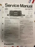Panasonic SA-AK75 SAAK75 SC-AK75 Service Manual **original**. Fixed Price $19.99.