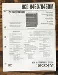 Sony HCD-H450M Stereo Service Manual *original*. Fixed Price $14.97.