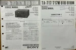 Sony TA-717M TA-818M Integrated Stereo Amplifier Service Manual. Fixed Price $23.94.