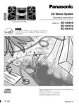 Panasonic SA-AK410 SA-AK510 SA-AK610 Cd Stereo System Instruction Manual. Fixed Price $22.24.