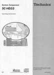 Technics SC-HD55 SE-HD55 ST-HD55 SL-HD55 RS-HD75 System Owners Manual Reprint. Fixed Price $22.24.