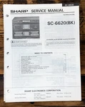 Sharp SC-6620 Stereo System Service Manual *original*. Fixed Price $19.97.