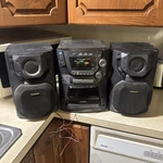 Panasonic SA-AK22 Stereo System 5 Cd Dual Cassette Super Sound Powers Read. Fixed Price $132.99.