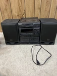 Vintage 1994 Aiwa CX-NV20U Cd Changer Dual Cassette Player & Speakers Noremote. Fixed Price $120.00.