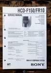 Sony HCD-F150 -FR10 Stereo Service Manual *original*. Fixed Price $14.97.